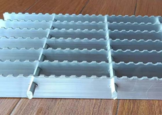 Metal Platform Plain Shape Aluminum Bar Grating 6063 Alloy